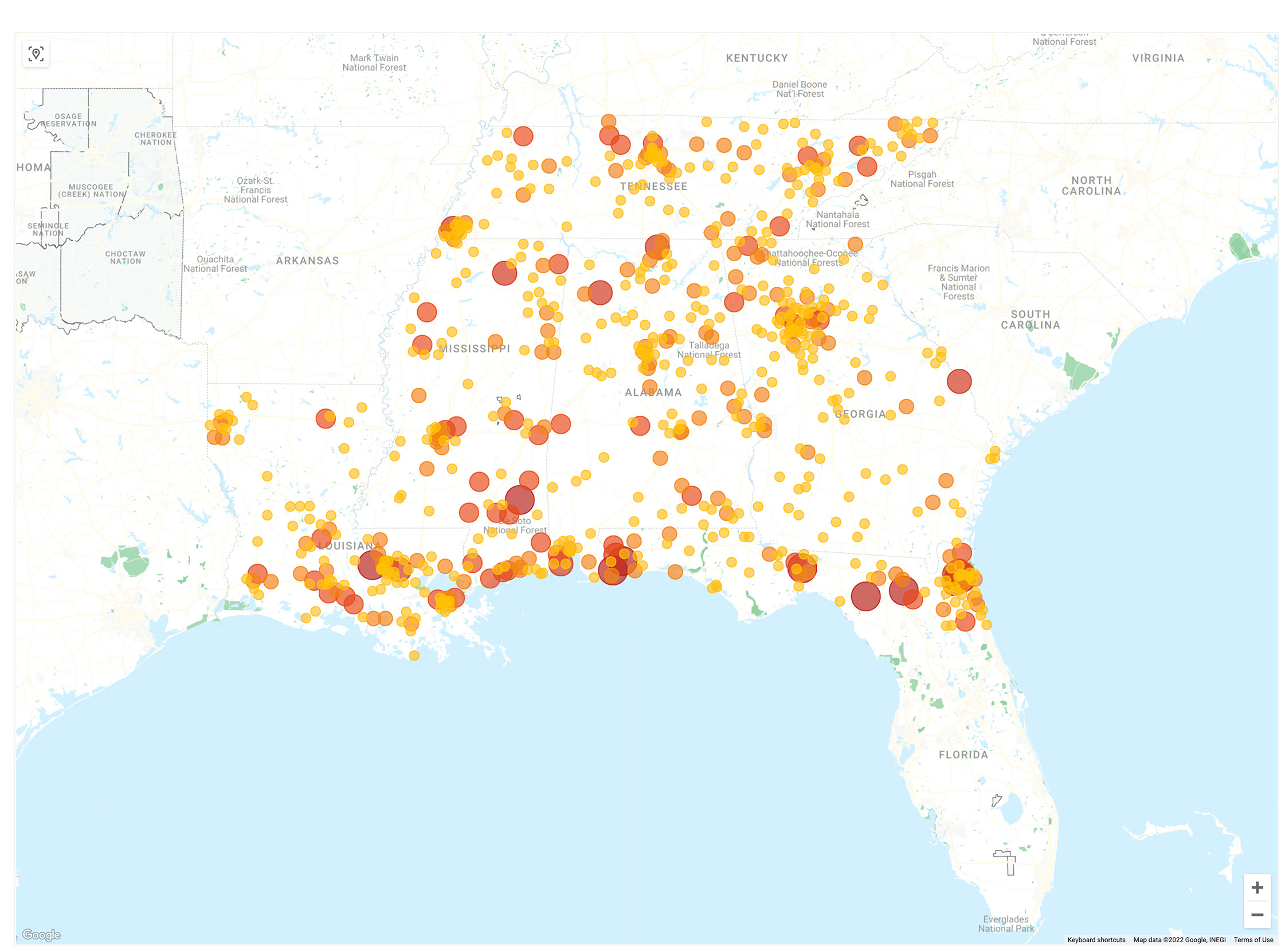 map-v2 map of parent respondents