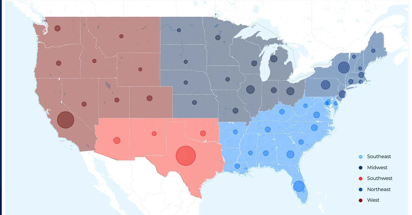 2024 Parent & Student Survey Map of Respondents